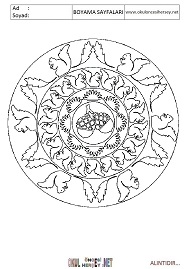 Mandala boyama sayfaları